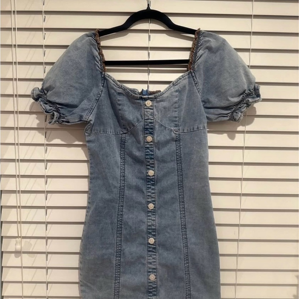 Denim Puff Sleeve Dress